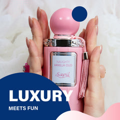 Sapil Naughty Vanilla Oud showing honey and jasmine middle notes for a soft floral touch
