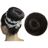 SARLA bun extension close-up shows high-temperature fiber for quick, natural-looking updo.