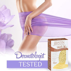 Satin Smooth Brazilian wax ready with coarse hair for strong grip.