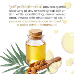 SATIN SMOOTH easy-application oil spreads smoothly for fast post-wax care.