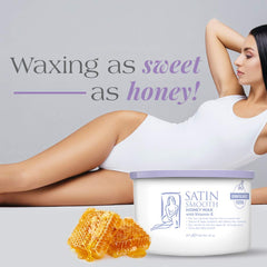 SATIN SMOOTH Honey Wax being applied for smooth hair removal.