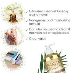 SATIN SMOOTH multipurpose cleaner for wax remnants on rollers and warmers.