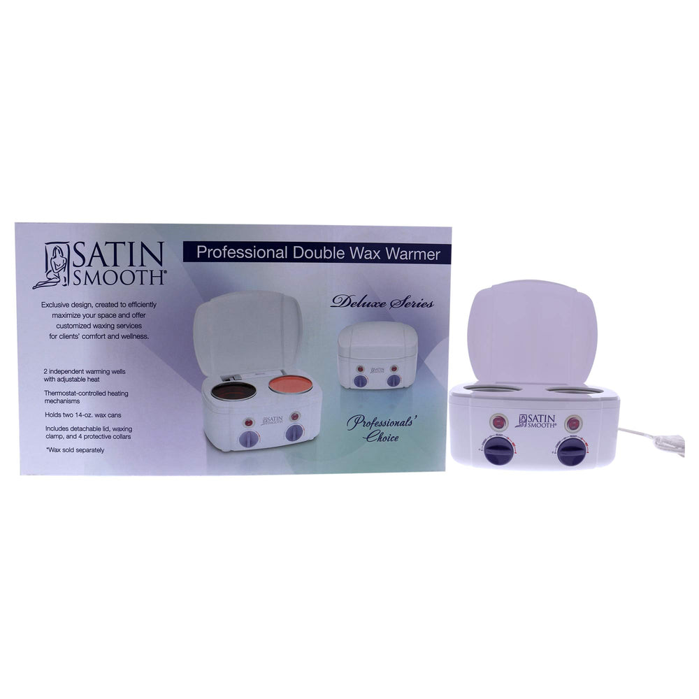 SATIN SMOOTH double wax warmer dual wells shown from top view for professional use.