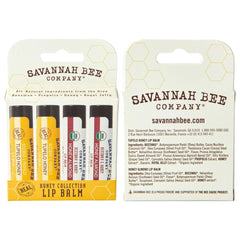 Savannah Bee lip balm application on lips shows smooth texture and long-lasting moisture.