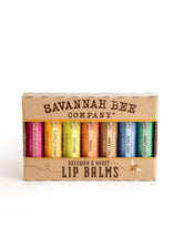 Savannah Bee Company Bee the Balm lip balm tube showing Tupelo honey, ideal for daily lip nourishment.