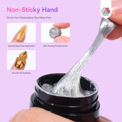SAVILAND 3D Sculpture Gel close-up with tools illustrating clean, non-stick application.