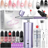 SAVILAND 7-in-1 Pro Airbrush Set color bottles deliver quick, even color