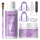 SAVILAND acrylic nail kit box presents a beginner-friendly setup for at-home salon-quality nails.