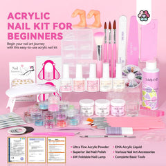 SAVILAND acrylic powder colors pink white clear for versatile designs