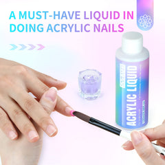 SAVILAND acrylic powder pink close-up for soft nail art