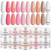 Saviland acrylic powder set packaging shown for easy salon-at-home prep and organization.