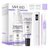 SAVILAND Advanced Solid Nail Glue Gel Kit front packaging for easy at-home manicures.