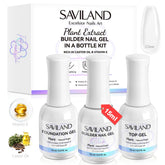 SAVILAND clear builder gel kit enables precise overlays and durable extensions.
