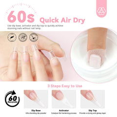 SAVILAND clear dip powder 60g packaging shot highlights big capacity