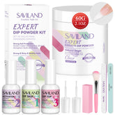 SAVILAND clear dip powder kit front view for beginner-friendly DIY nails