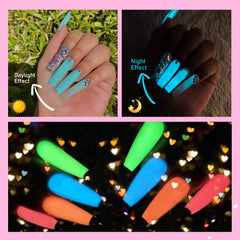 SAVILAND day-night neon polish collection shown for festive DIY nail art