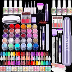 SAVILAND dip powder kit box contents showing full starter set for DIY nails