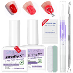 SAVILAND Dip Powder Remover kit packaging for easy at-home nail care.
