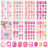 SAVILAND kids press-on nails in assorted styles for colorful, play-ready nails.