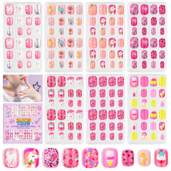 SAVILAND kids press-on nails in assorted styles for colorful, play-ready nails.