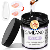 SAVILAND LED & UV Builder Gel bottle clear shows a high-gloss, long-lasting finish