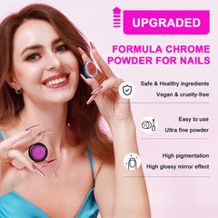 SAVILAND mermaid chrome powder with shimmering finish for dazzling manicure