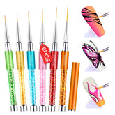Saviland nail art liner brush 7mm for precise lines in gel nails