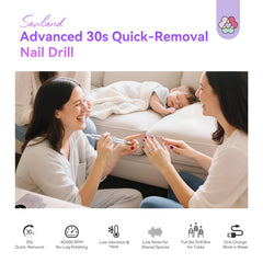 SAVILAND nail drill ergonomic handle for comfortable grip during extended sessions.