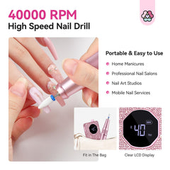 SAVILAND nail drill low heat and quiet operation in use