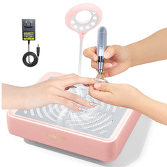 SAVILAND Nail Dust Collector front view highlights powerful 40W suction for clean nails.