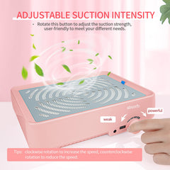 SAVILAND Nail Dust Collector side view demonstrates compact design for home or salon use.
