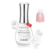 SAVILAND Nail Strengthener bottle closeup showing clear formula for stronger nails