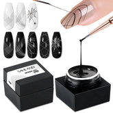 SAVILAND spider gel black bottle close-up shows vivid pigment for detailed nail art.