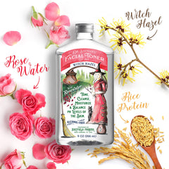 Sayman Salve toner witch hazel close-up signals gentle clarifying action.