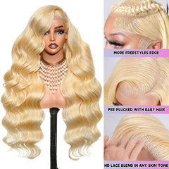 SBDSBD virgin Brazilian hair 613 wig with baby hairs pre-plucked for easy styling