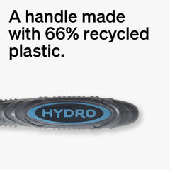 Schick Hydro 5 ergonomic rubber grip for better control.