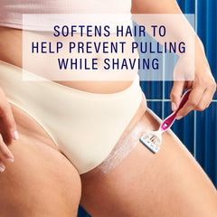 24-hour moisturizer texture being applied after shaving using Schick Hydro Silk