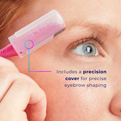 Schick Hydro Silk razor held in hand showing compact travel size