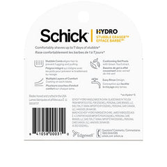 Schick Hydro Stubble Eraser refills 13 gel pools closeup showcases skin-soothing hydration.