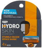 Schick Hydro Stubble Eraser refills packaging shows a four-count box for easy replacement.
