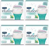 Schick Intuition Pure Nourishment refill close-up, highlighting built-in moisturizing bar for comfortable, moisturized shaving.