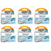 Schick Quattro Titanium razor refill with four blades for a smoother shave.