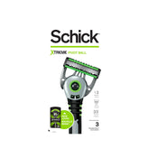 Schick Xtreme Pivot Ball Razor angled view with ergonomic grip for precise daily shaves.