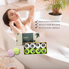 Schone Body mint bath bombs close-up with refreshing scent