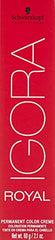 Schwarzkopf Igora Royal 5-0 light brown cream application demonstrates smooth, even color distribution.