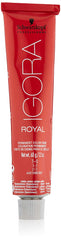 Schwarzkopf Igora Royal 7-0 color cream jar for even medium-blonde shade and lasting coverage.