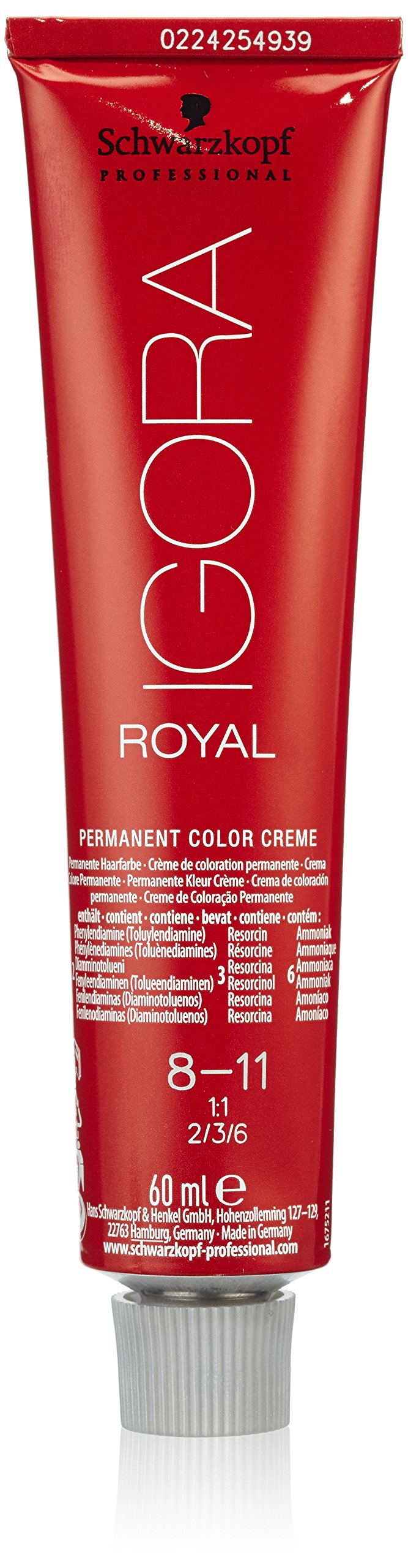Schwarzkopf Igora Royal Dye application tube for precise, even color application.