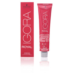 Schwarzkopf Igora Royal Dye packaging emphasizes color formulation guidance for confident results.