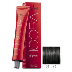 Schwarzkopf Igora Royal 3-0 Dark Brown 60g application demonstrates even color on porous hair.