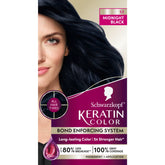 Schwarzkopf Keratin Color Midnight Black box enables a ready home gray coverage kit.